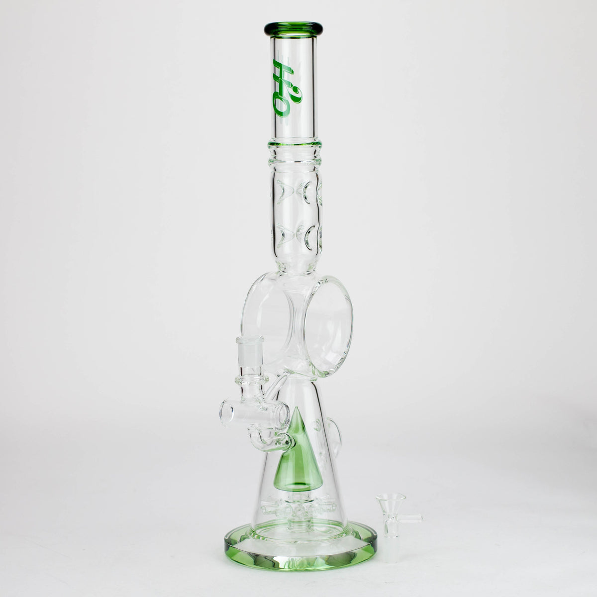 H2O | 19" Big Cone Perc & Inline Diffuser Bong_3