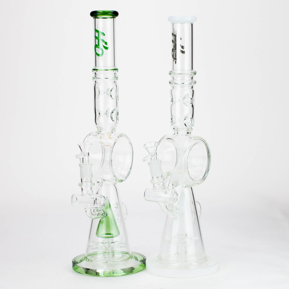 H2O | 19" Big Cone Perc & Inline Diffuser Bong_0