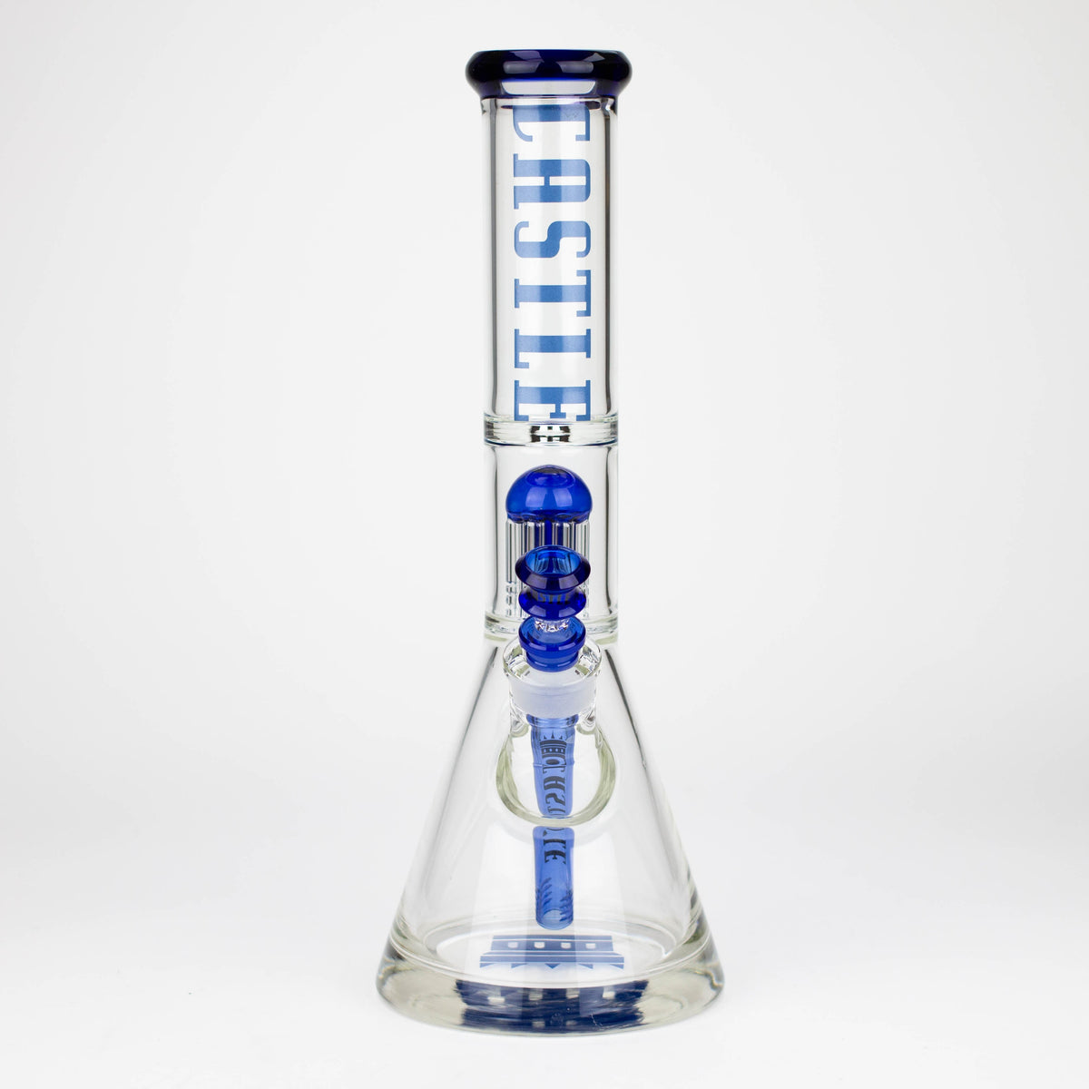 Castle Glassworks | 14 Inch 8-Arm Tree Perc Bong Front View