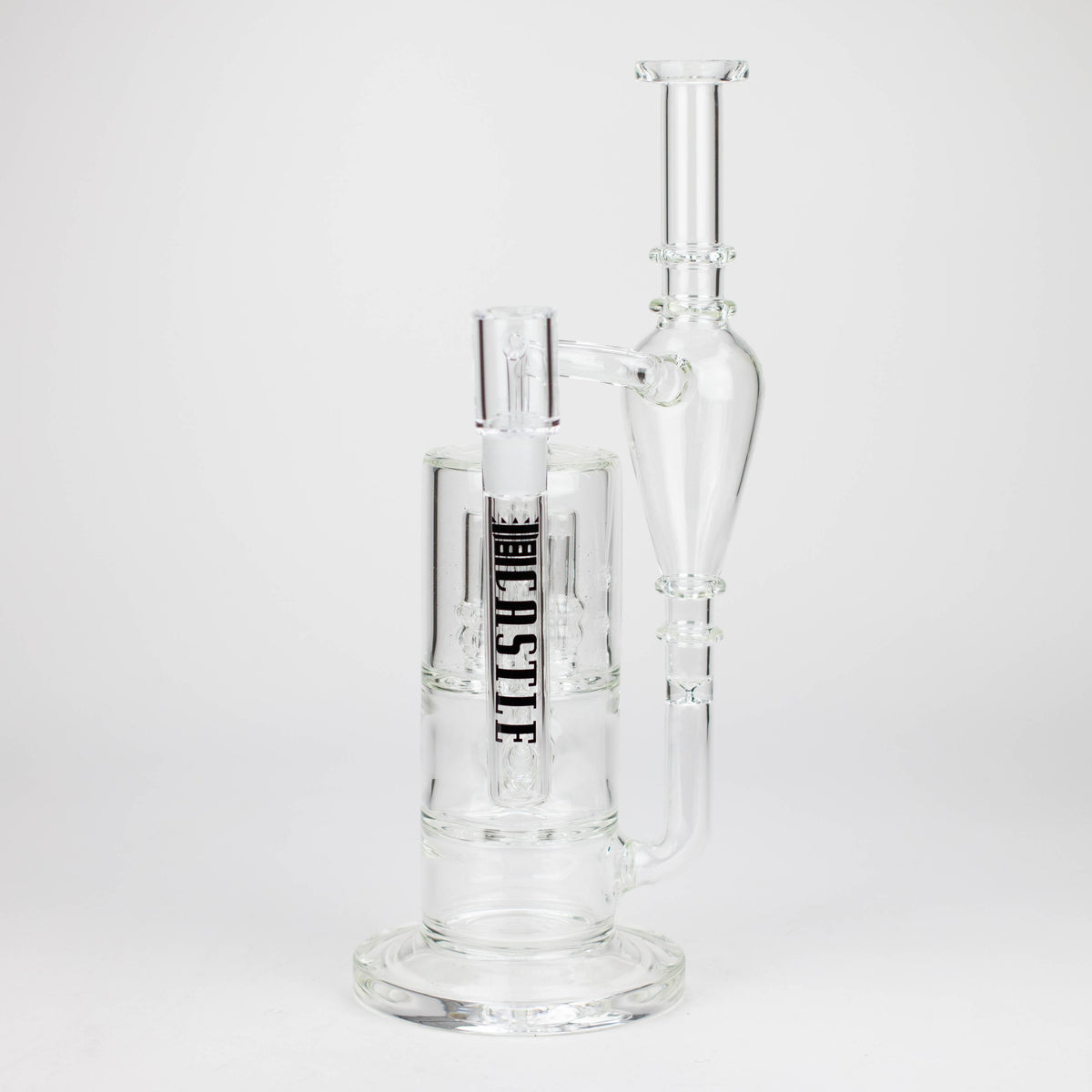 Front View of the Castle Glassworks- 9 inch Big Boy Dab Rig Hybrid Bong Combo