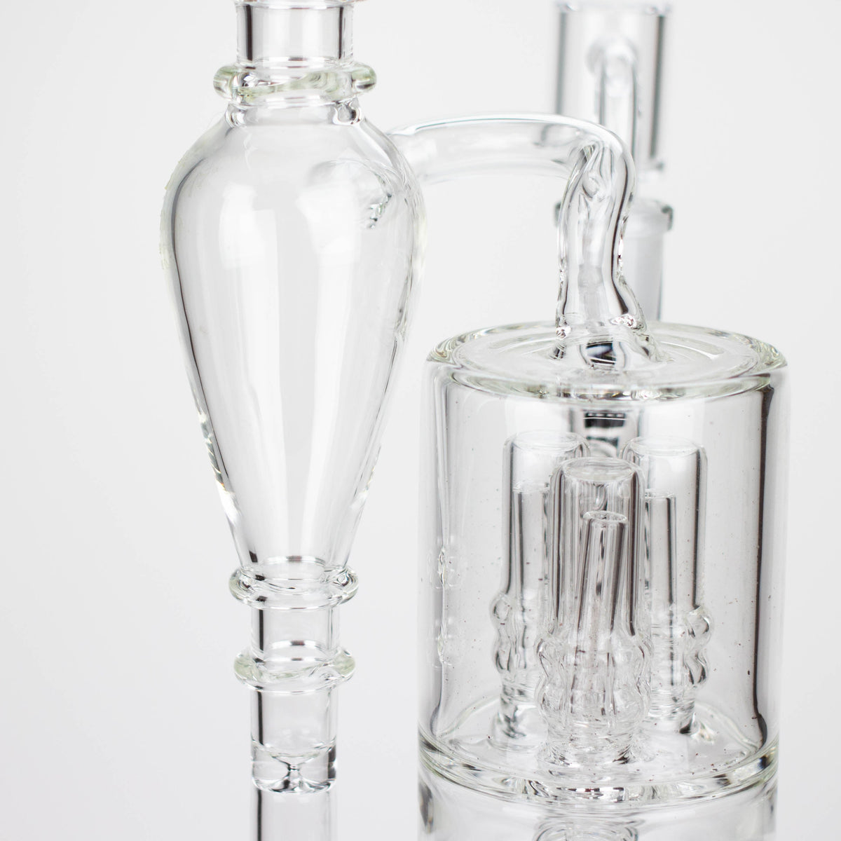 Close Up Percolator View in the Castle Glassworks- 9 inch Big Boy Dab Rig Hybrid