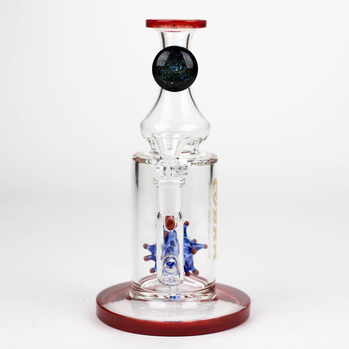 COBRA | 8.5" Small Glass Bong with Water Bomb Diffuser Front View