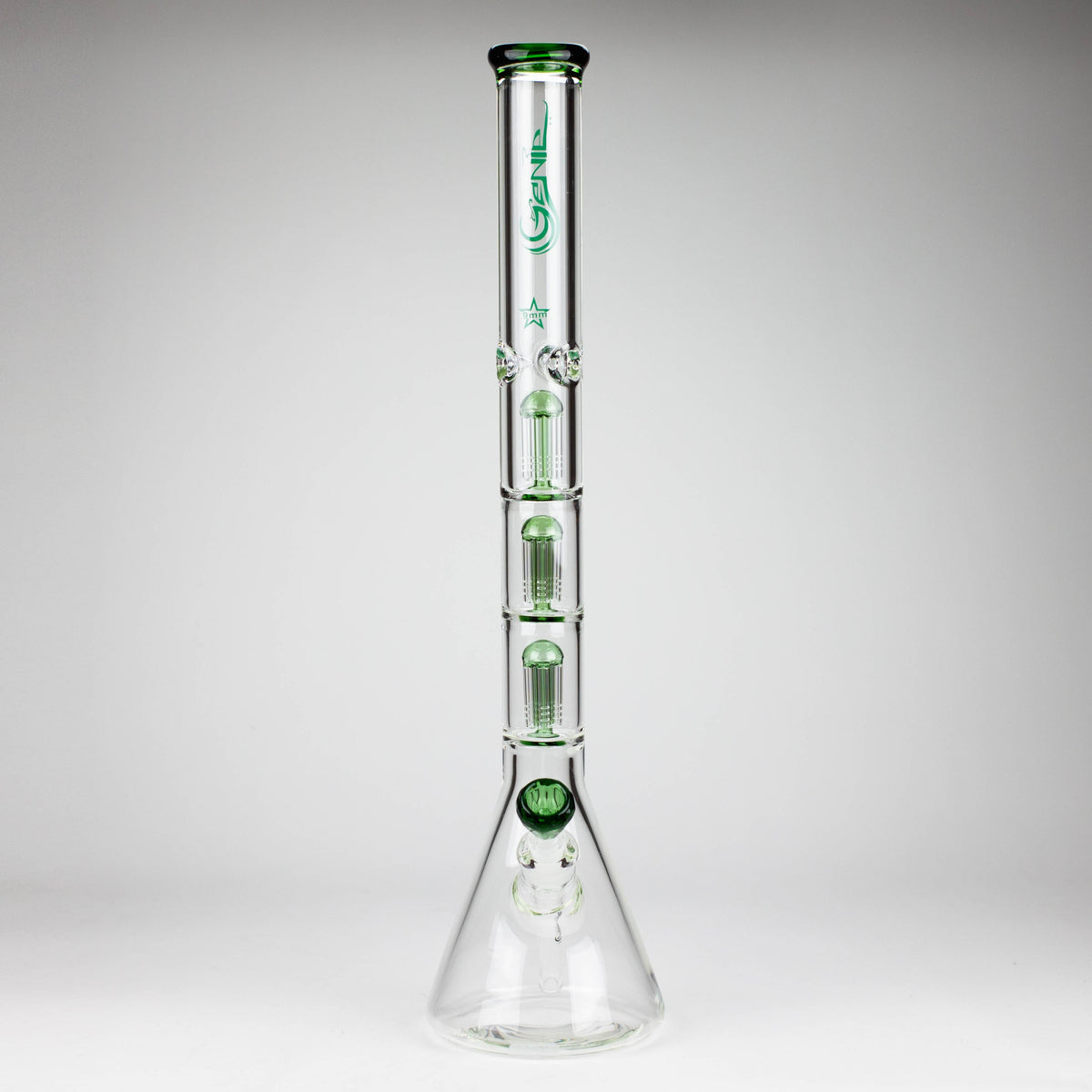 GENIE | 24" Triple Percolator Huge Beaker Bong Front View