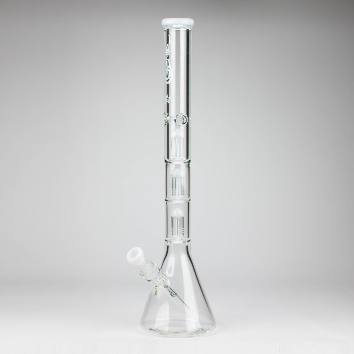 GENIE | 24" Triple Percolator Huge White Beaker Bong