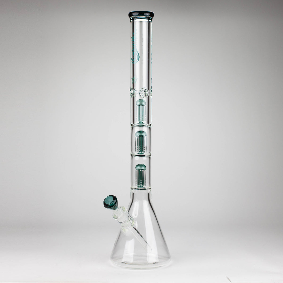 GENIE | 24" Triple Percolator Huge Beaker Bong In Teal