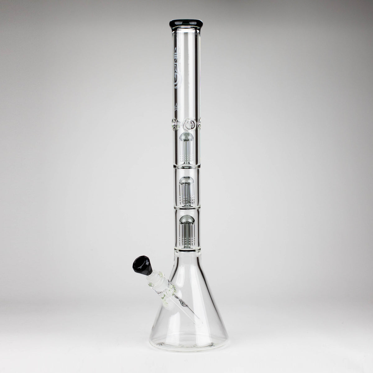 GENIE | 24" Triple Percolator Huge Beaker Bong In Gray