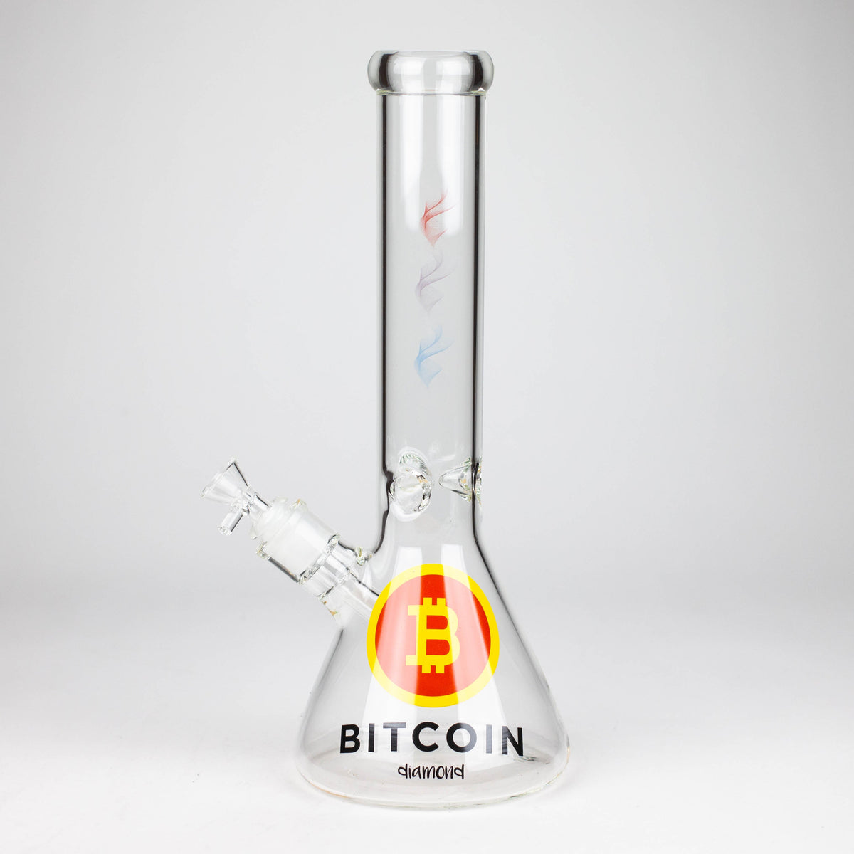 Side View of Glass Bitcoin Bong