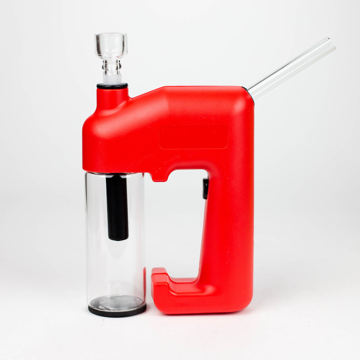 Side View of Electric Glass Bubbler in Red