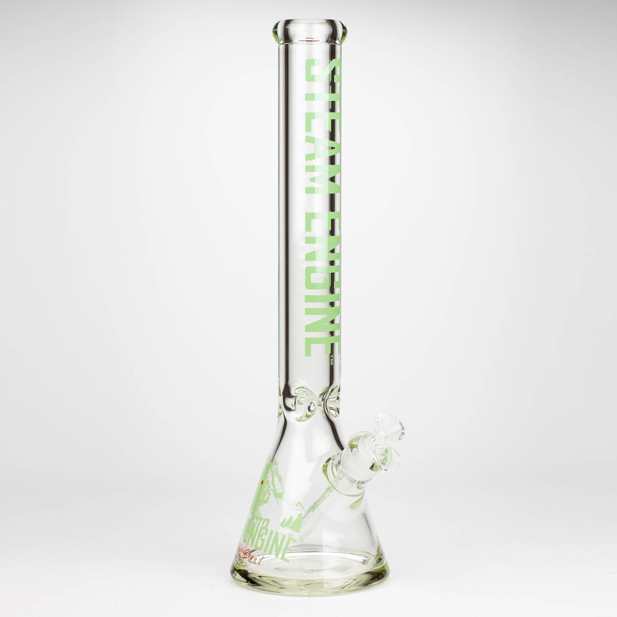 Steam Engine 18 Inch Big Glass Beaker Bong in Light Green