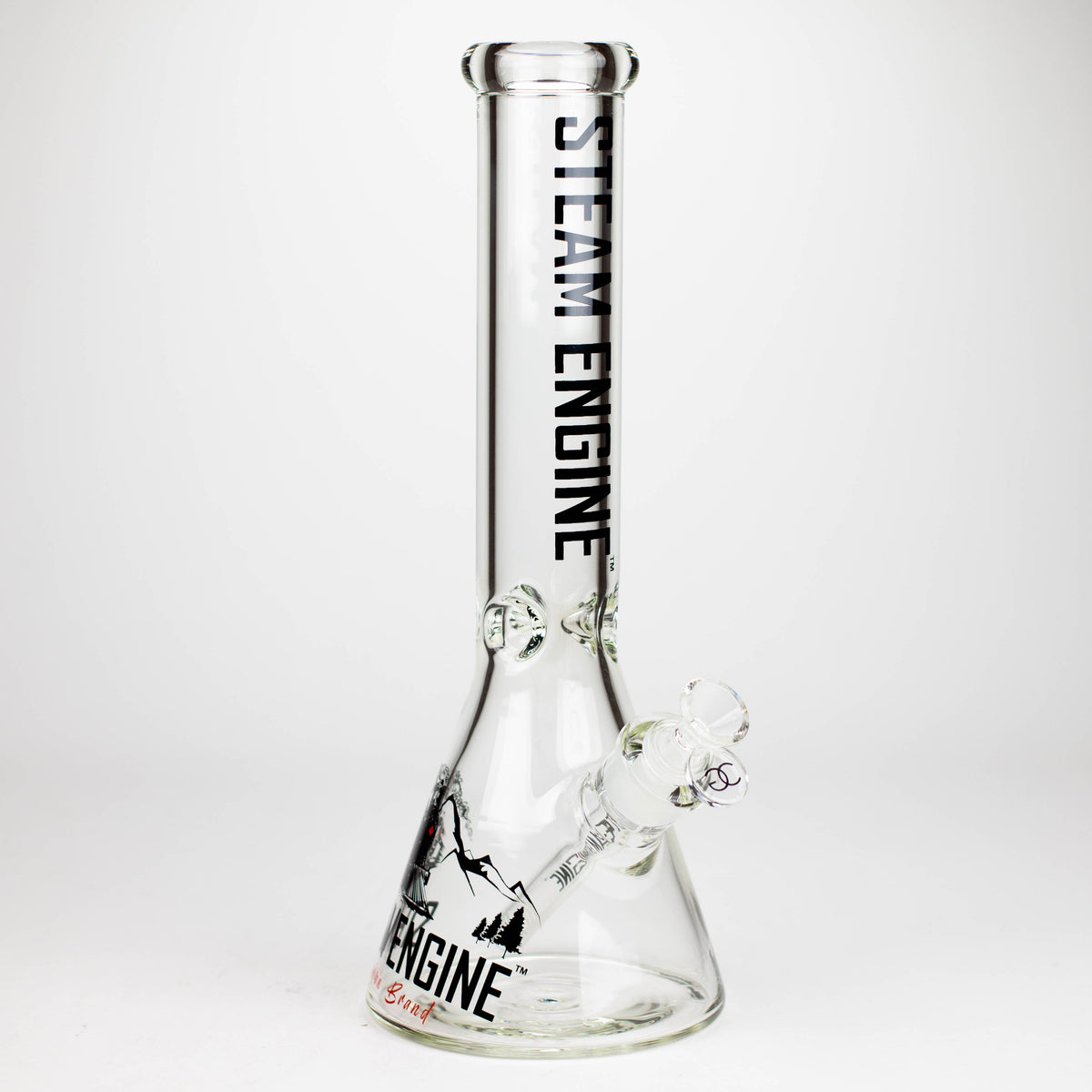 Steam Engine™ | 14 Inch Black Glass Bong