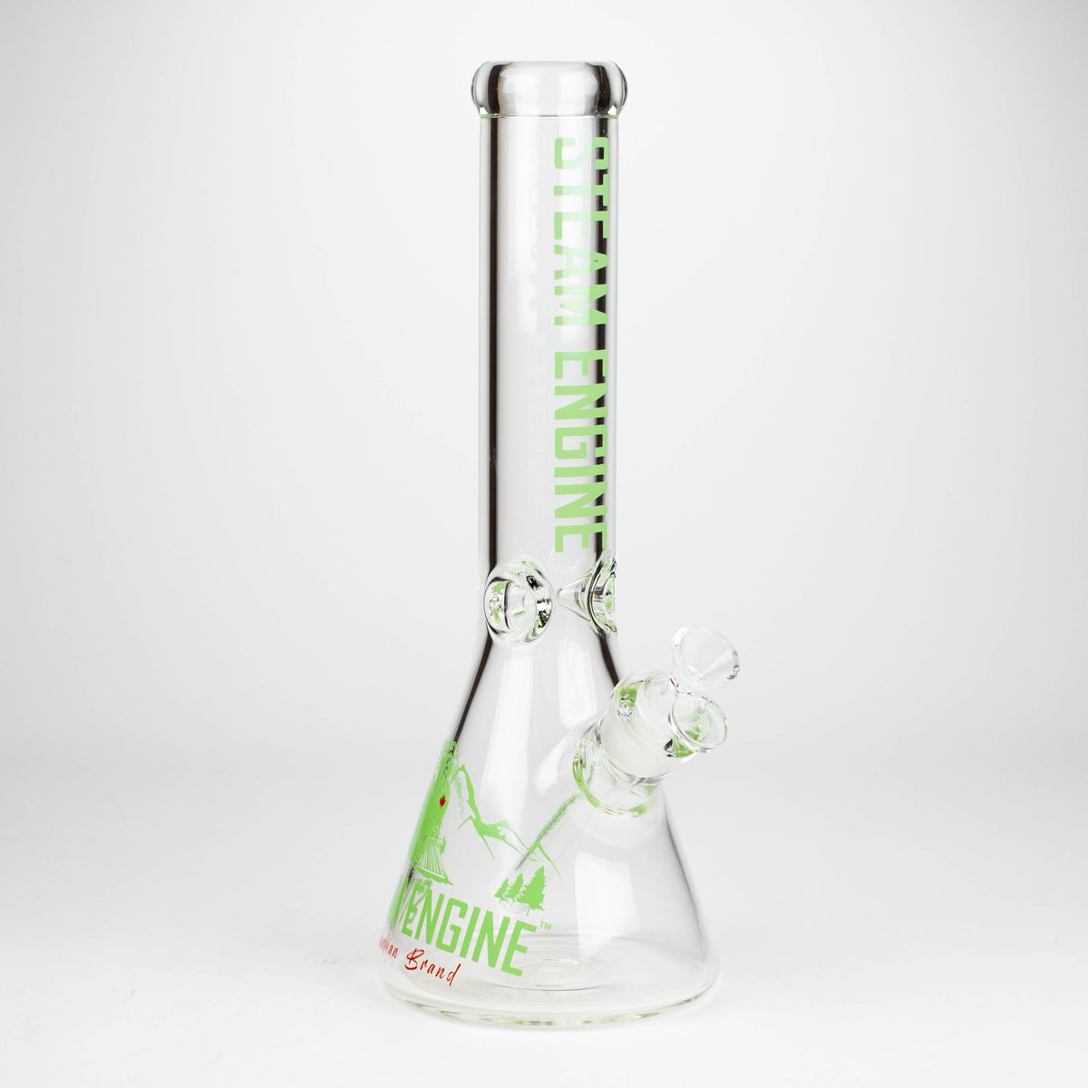 Steam Engine™ | 14 Inch Light Green Glass Bong