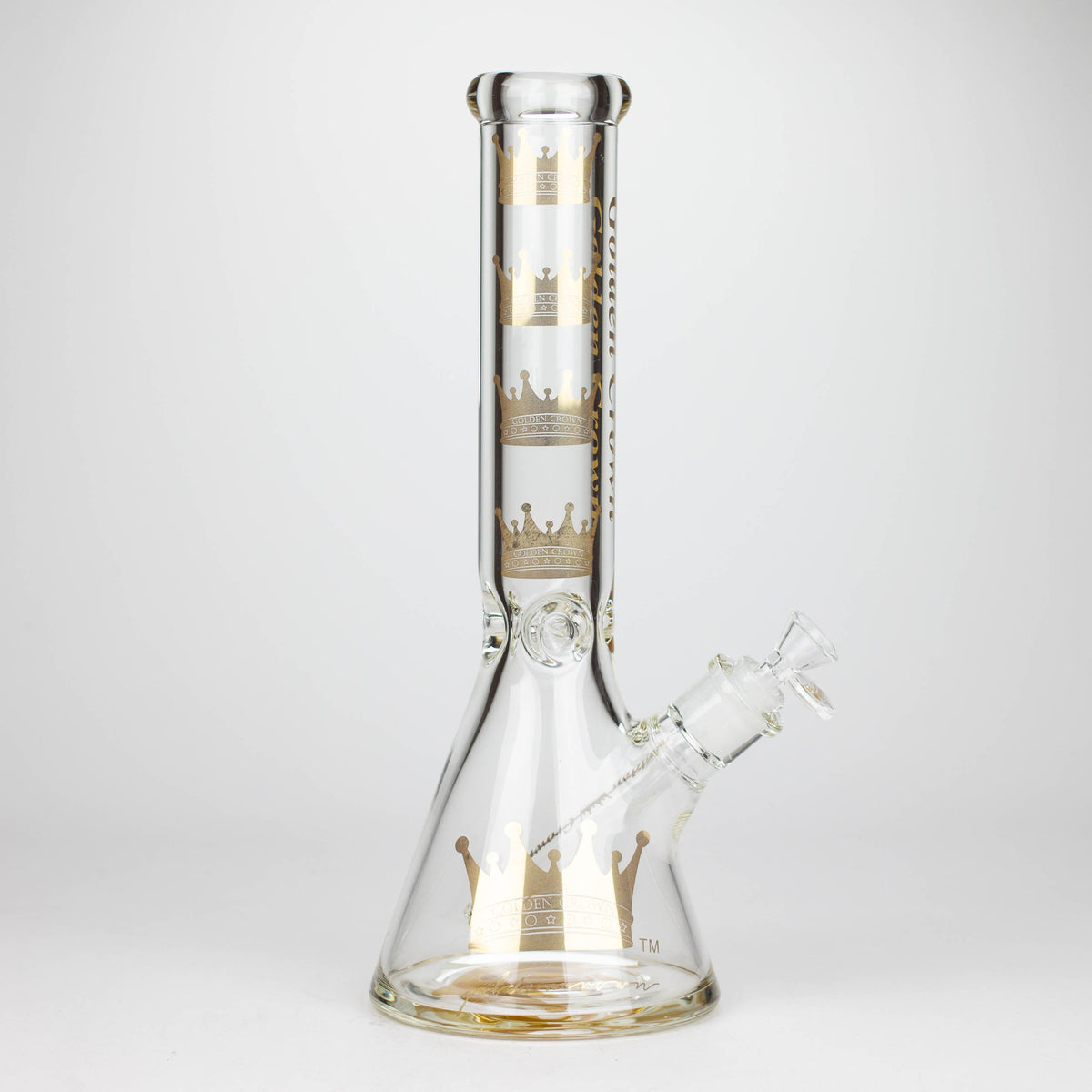 Side View of the Golden Crown™ | 14 Inch 24K Gold Bong