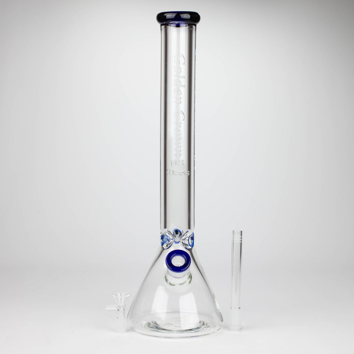 Golden Crown™ | 18 Inch Engraved Bong With Bowl Piece And Downstem