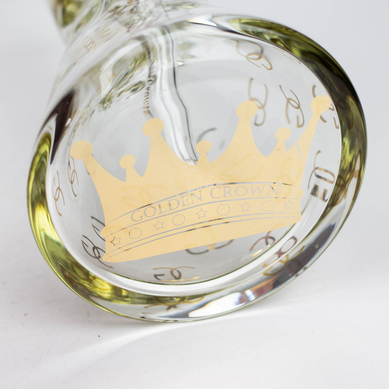 Glass Base of the Golden Crown™ | 14" GC Bong With 24K Gold Emblem