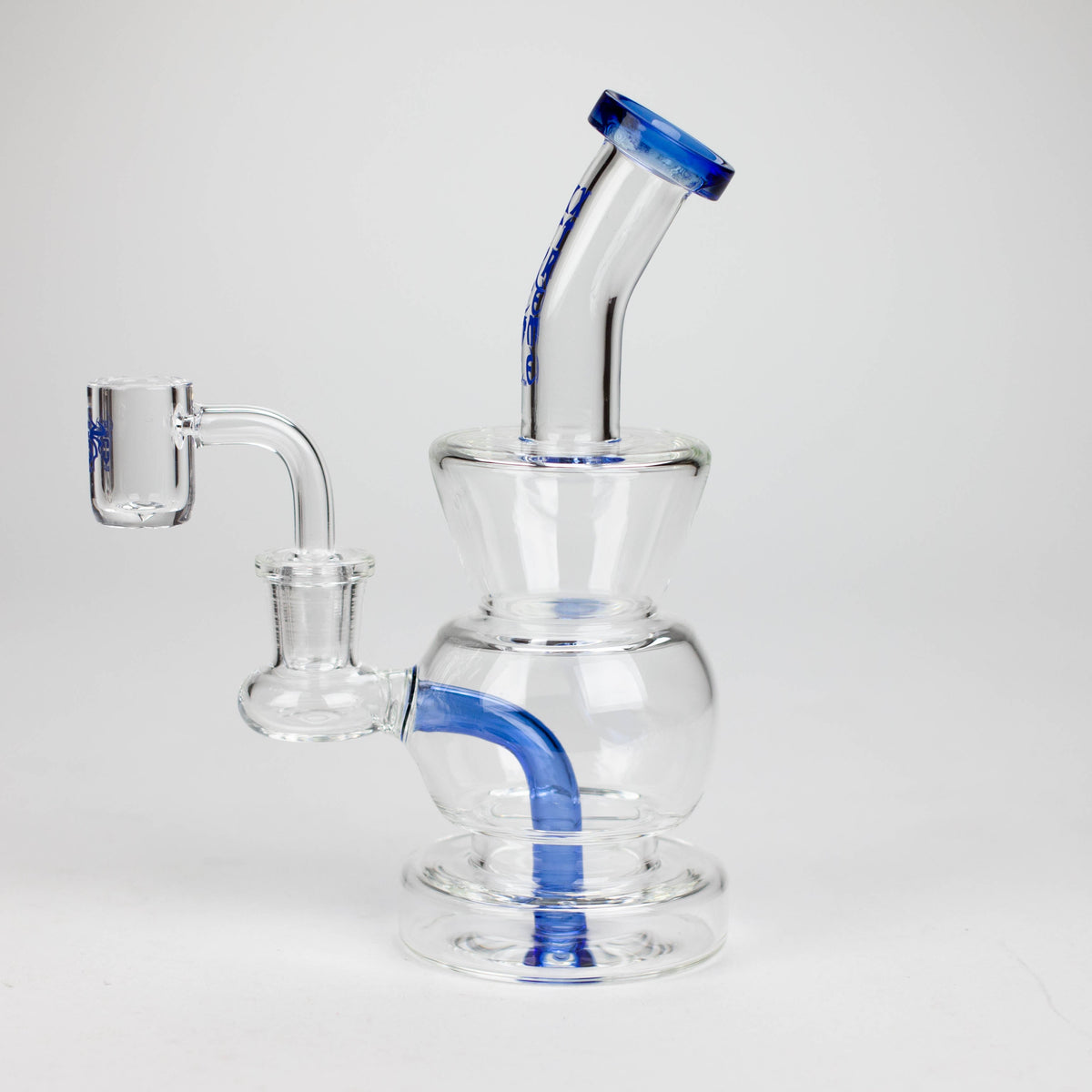 Xtreme 7 inch Concentrate Rig And Bong Combo with Quartz Banger in Blue