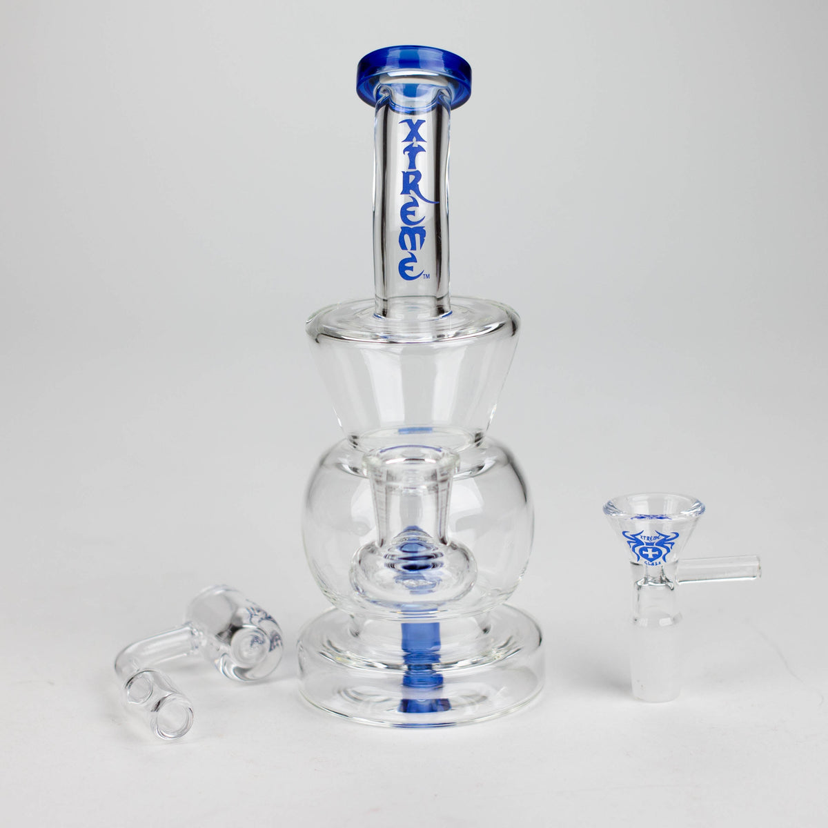 Xtreme 7 inch Mini Concentrate Rig Hybrid with Quartz Banger For Concentrates and Bowl Piece for Dry Herb