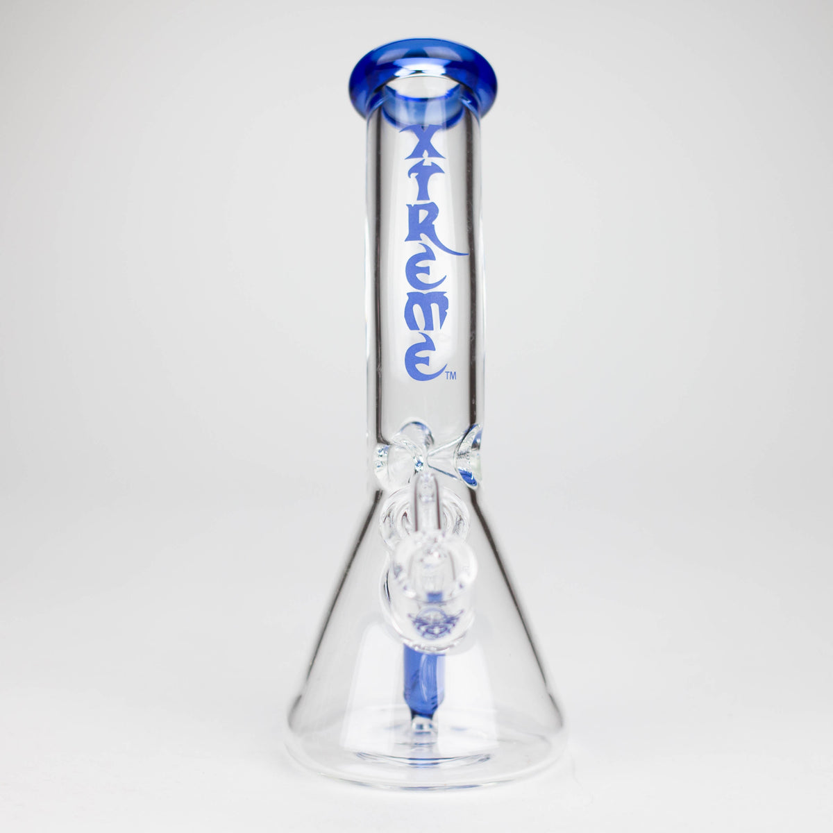 Front View of the Xtreme |7.5 inch Dab Rig And Bong Hybrid in Blue