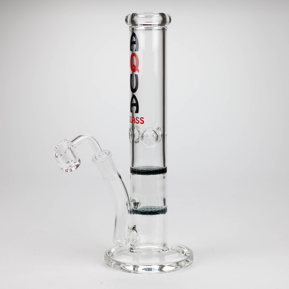 AQUA | 10" Dual Honeycomb Dab Rig In Black