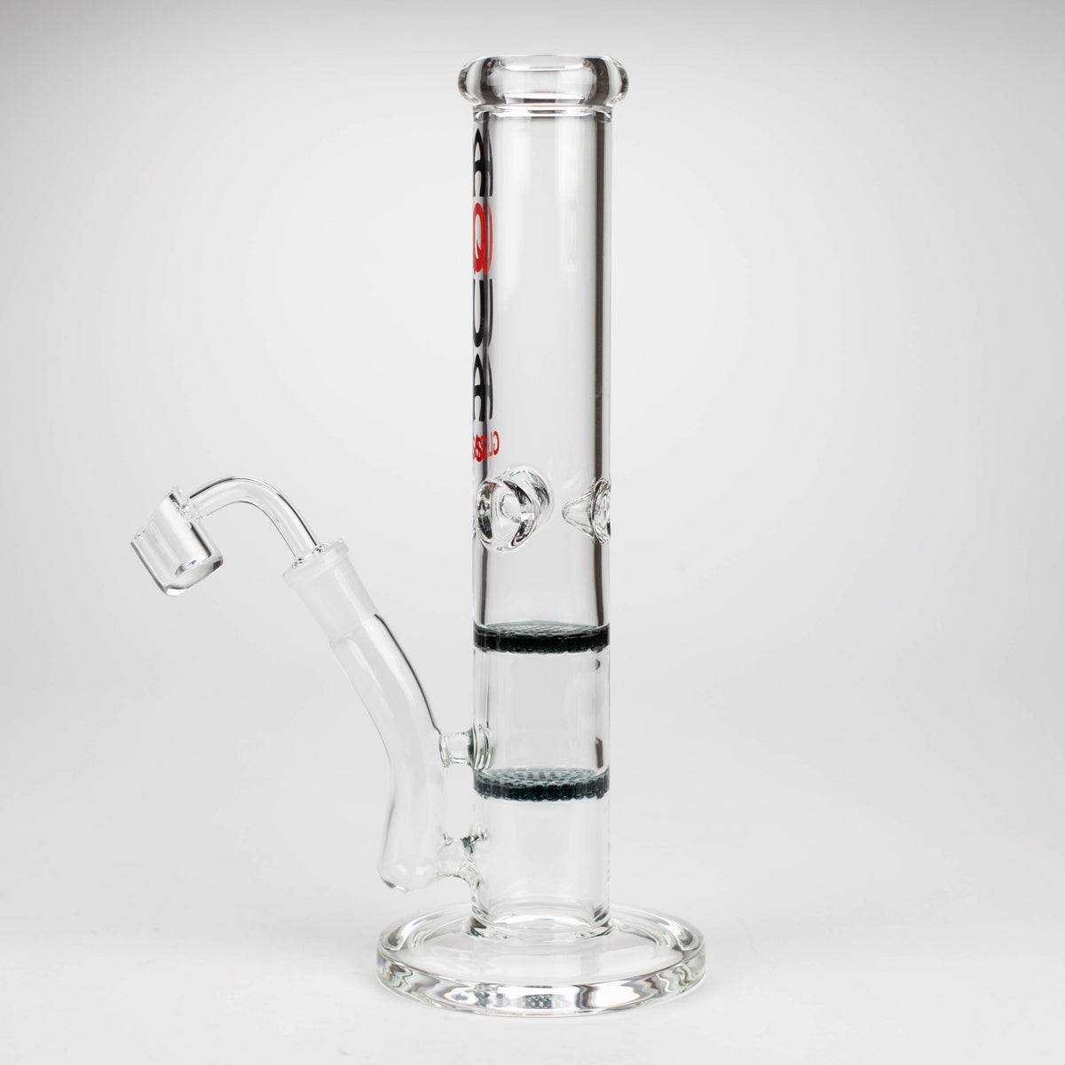 AQUA | 10" Dual Honeycomb dab rig with quartz banger side shot