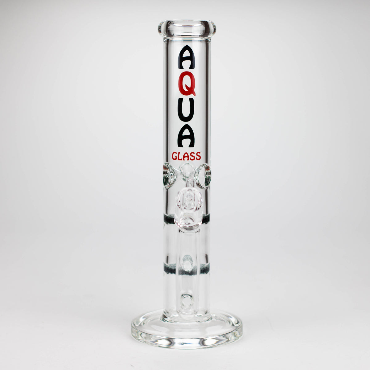 AQUA | 10" Dual Honeycomb Dab Rig In Black - Front View