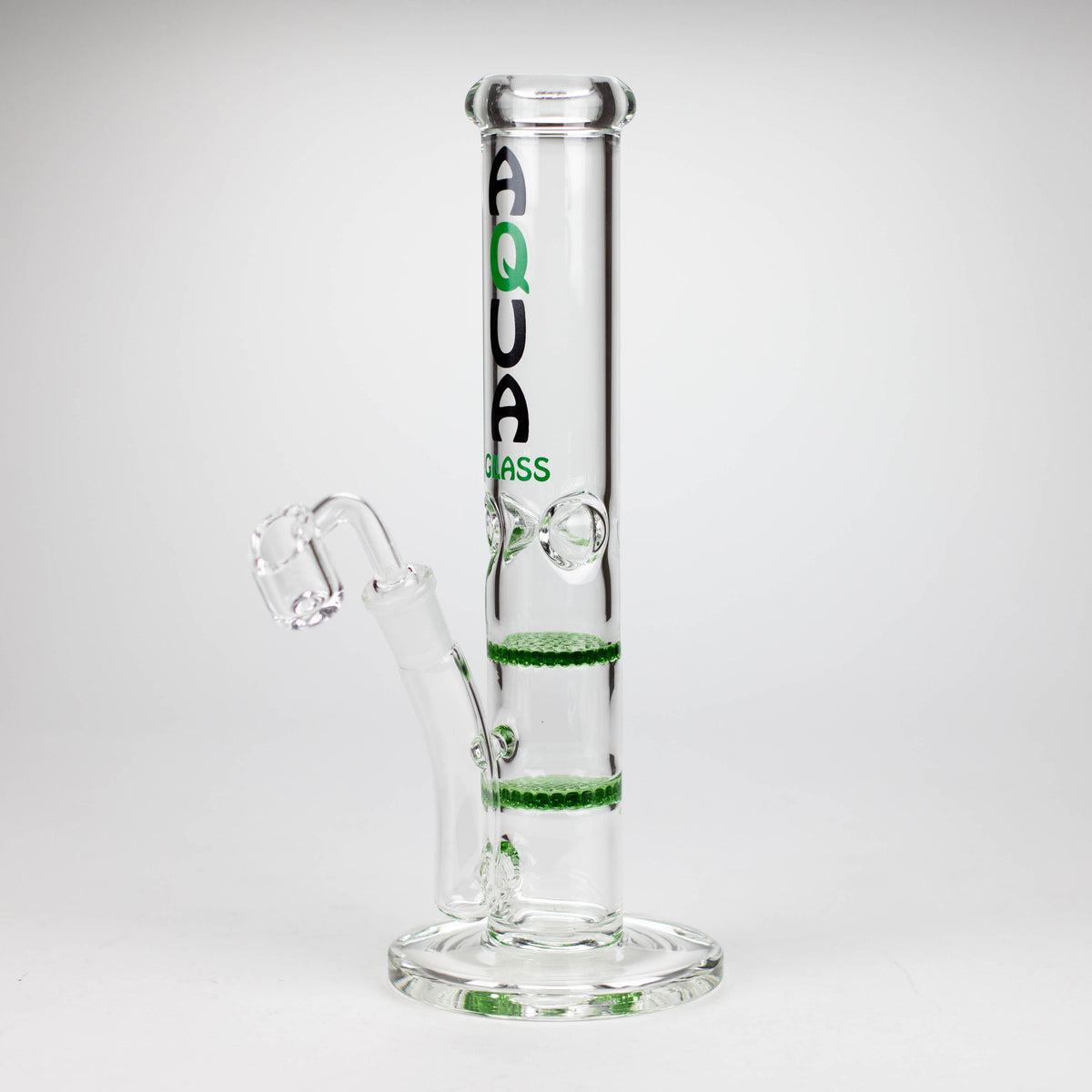 AQUA | 10" Dual Honeycomb Dab Rig In Green