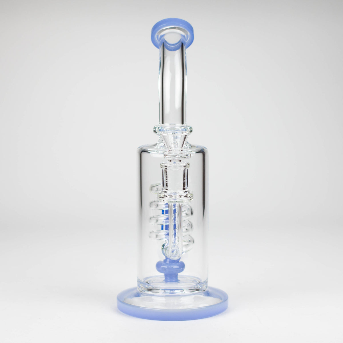 Front View of the Fortune 11 inch Blue Percolator Bong