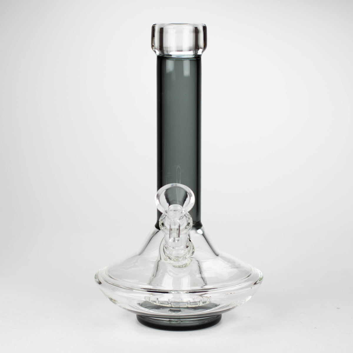 9" UFO Glass Bong with Pyramid Diffuser Front View With Bowl Piece