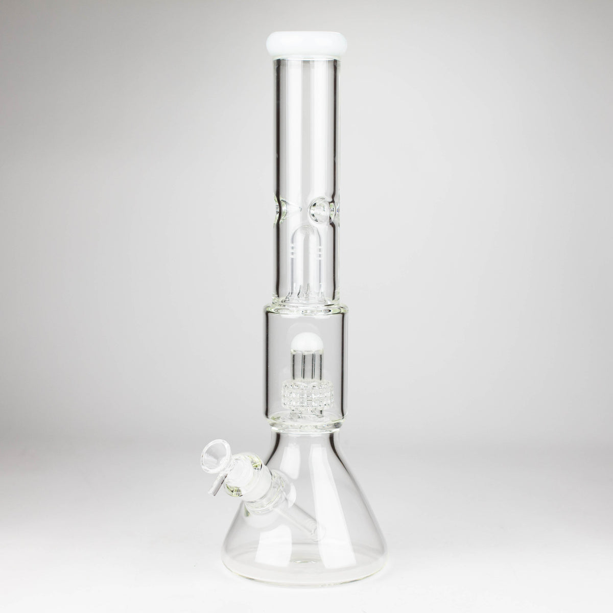 16" Bong With Diffuser And Percolator in White