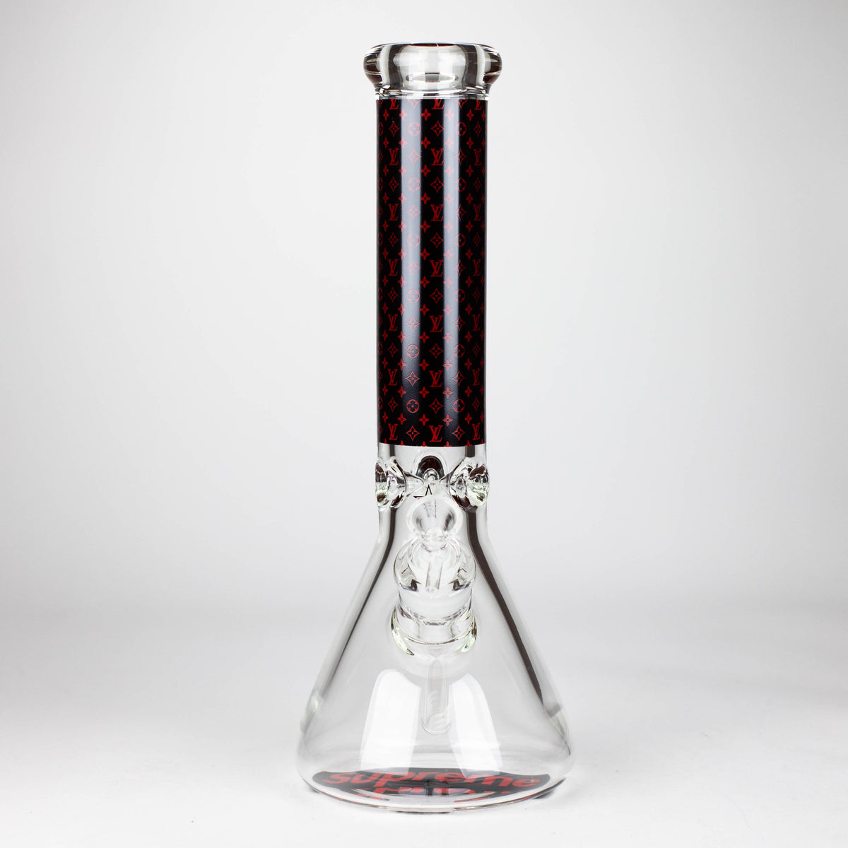 14" Louis Vuitton Glass Bong Front View