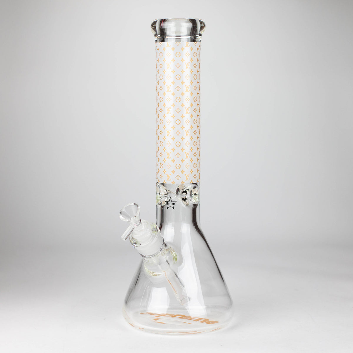 14" Louis Vuitton Glass Bong in Clear Yellow