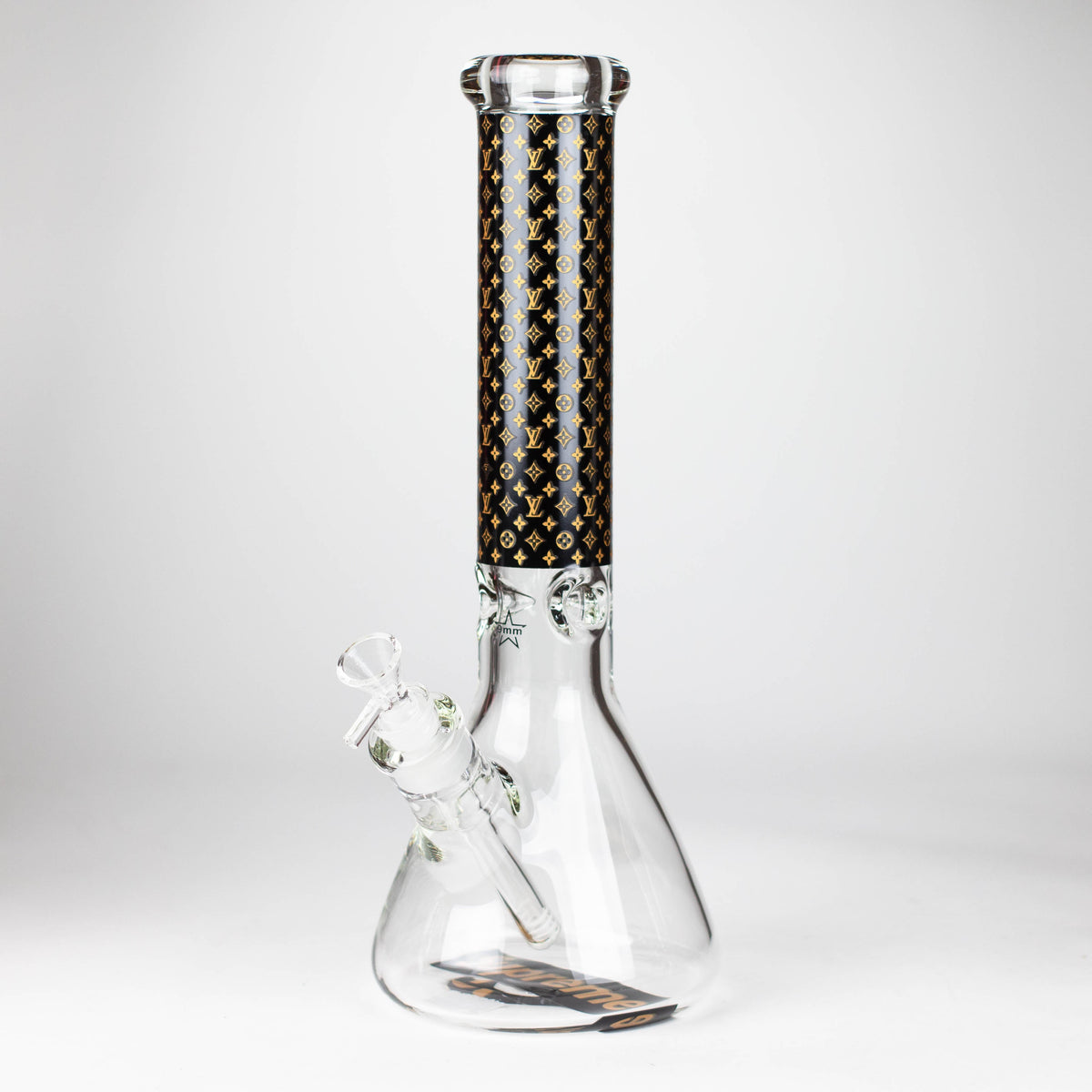 14" Louis Vuitton Glass Bong in Dark Orange