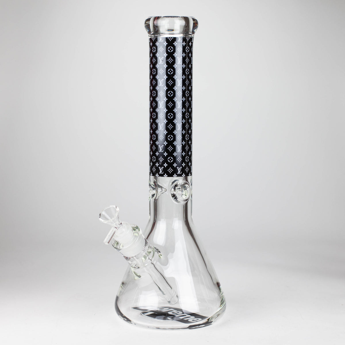 14" Louis Vuitton Glass Bong Dark Blue