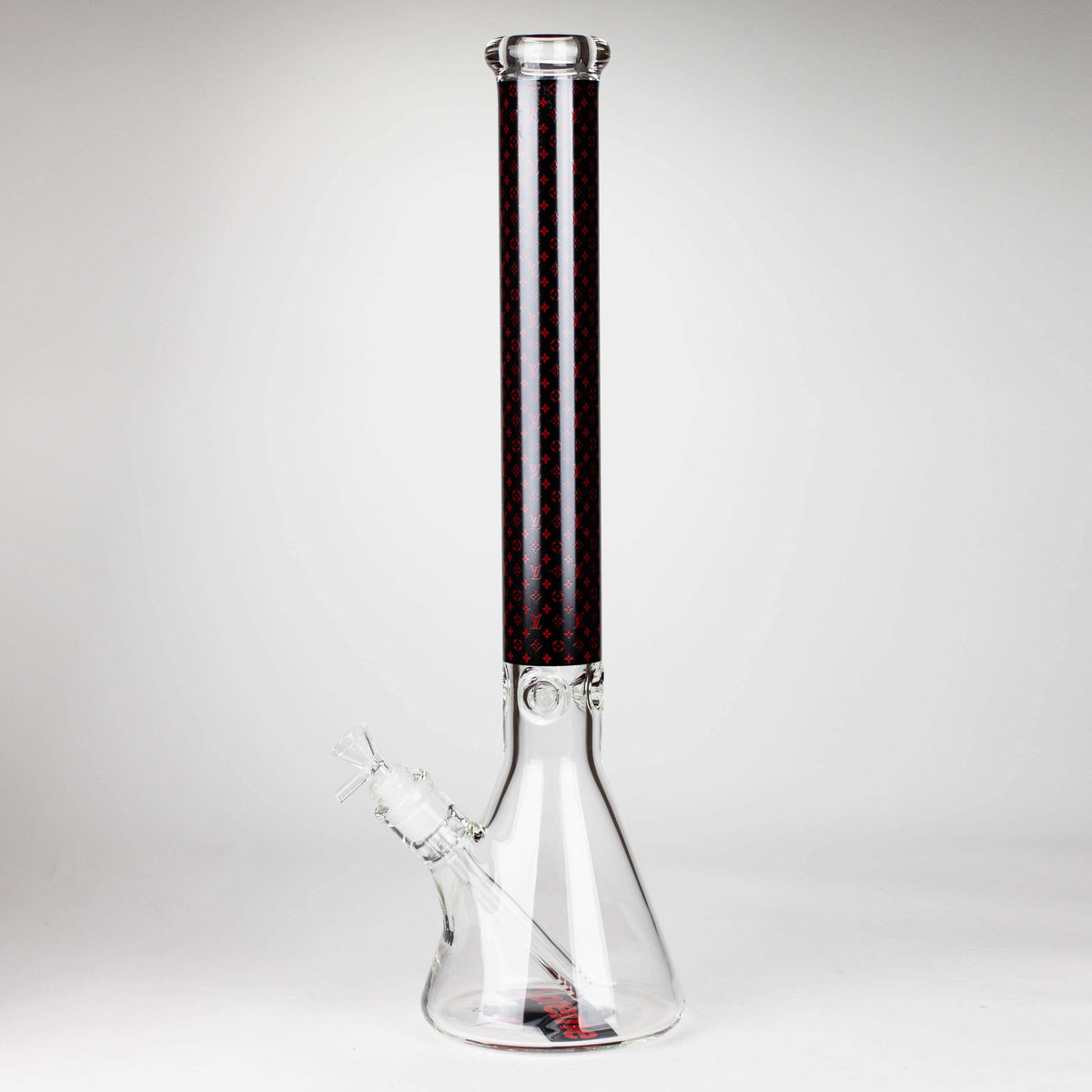 20" Louis Vuitton Glass Beaker Bong Side View