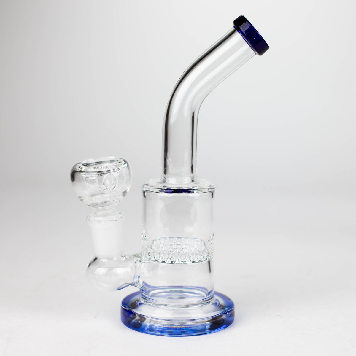 7" Bent Neck Bubbler with Honeycomb Diffuser Side View