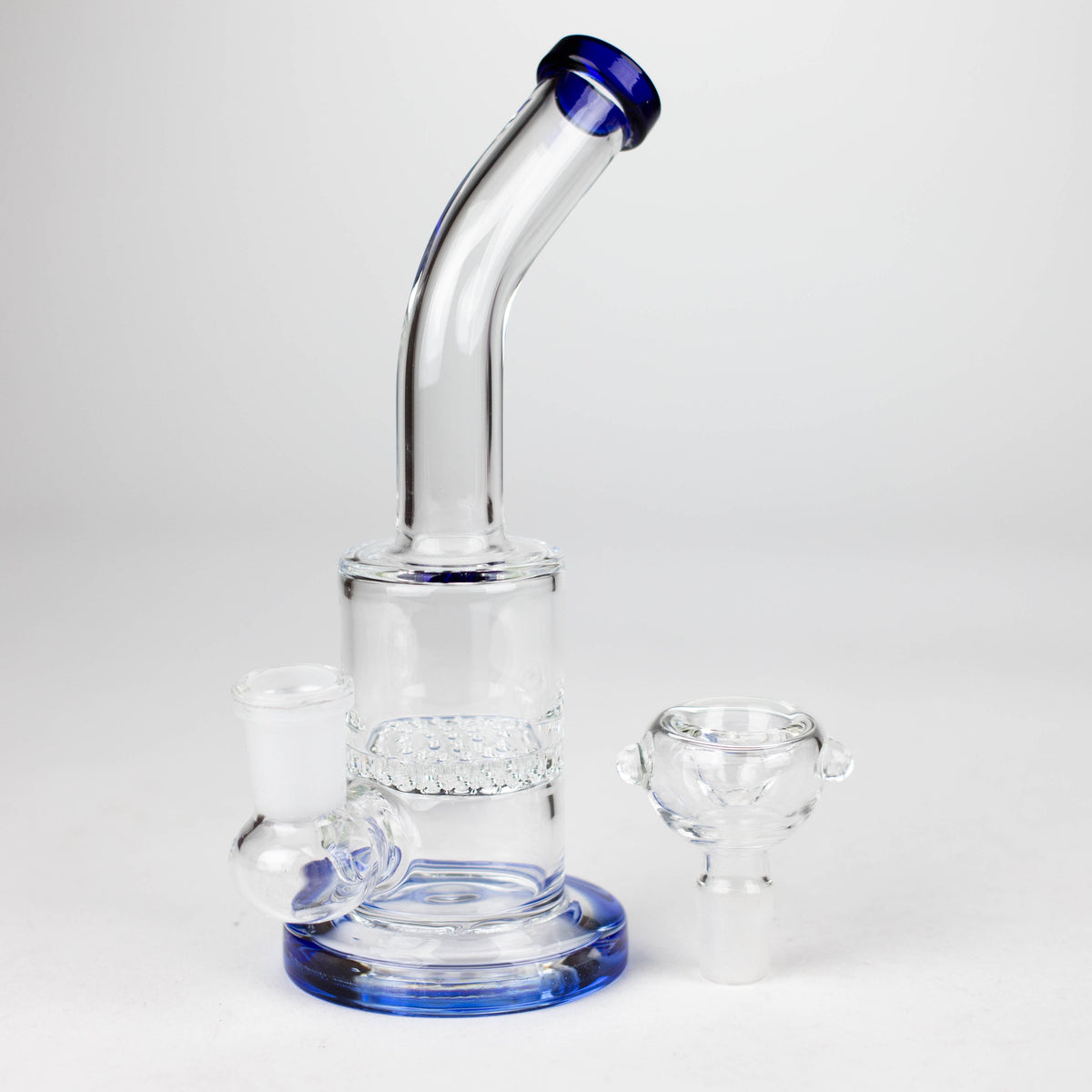 7" Small Bubbler with Honeycomb Diffuser and Glass Bowl Piece