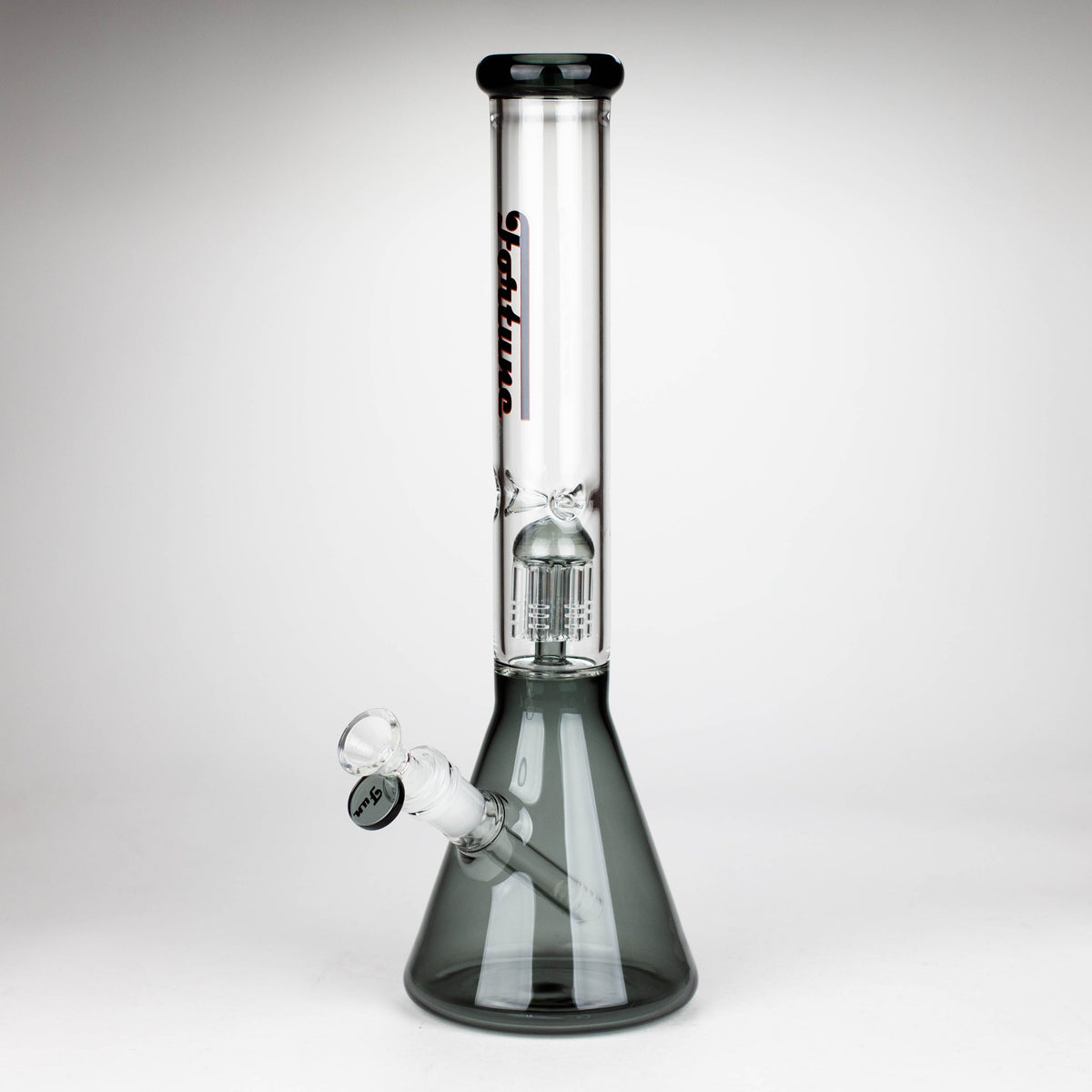 Fortune | 14" 6 Arms Percolator Glass Bong in Black