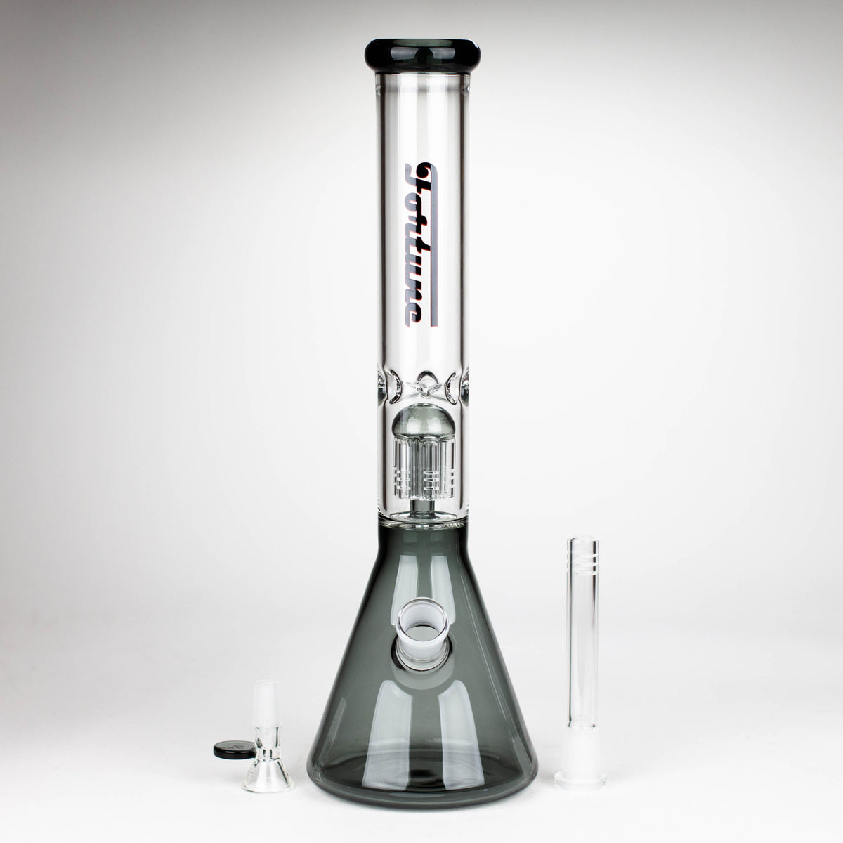 Full View of the Fortune | 14" 6 Arms Percolator Glass Bong