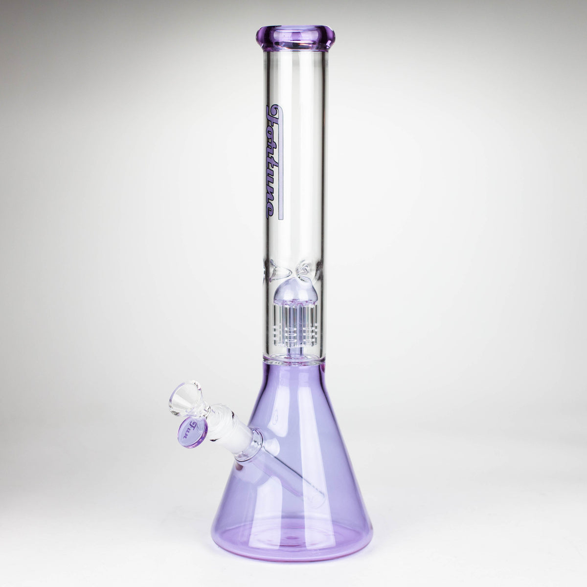 Fortune | 14" 6 Arms Percolator Purple Glass Bong