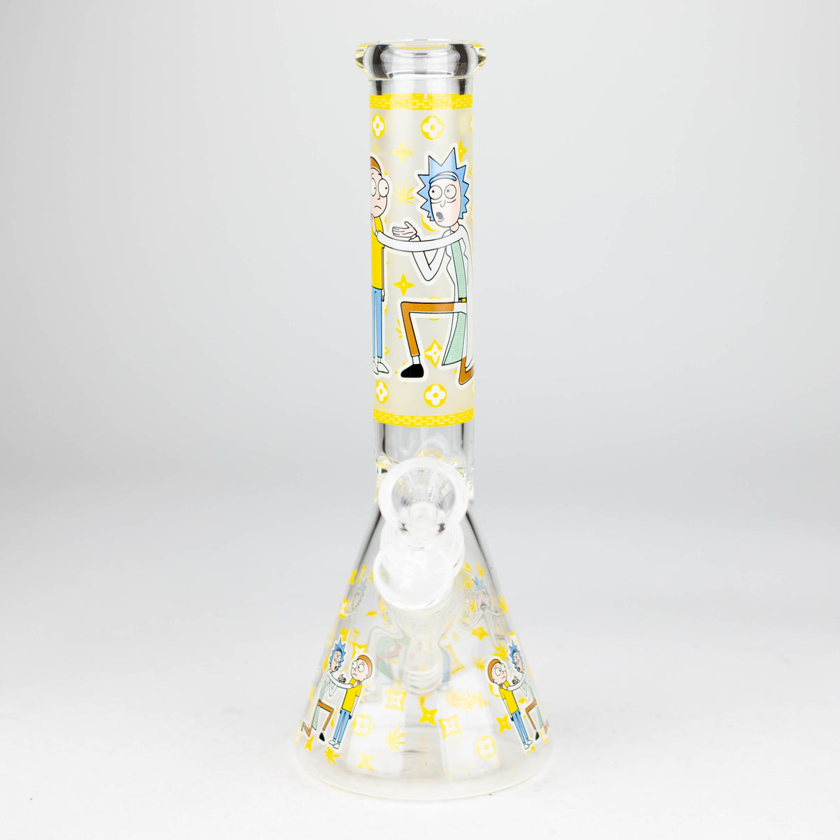 Ricksplaining Rick And Morty 9" Yellow Glass Bong