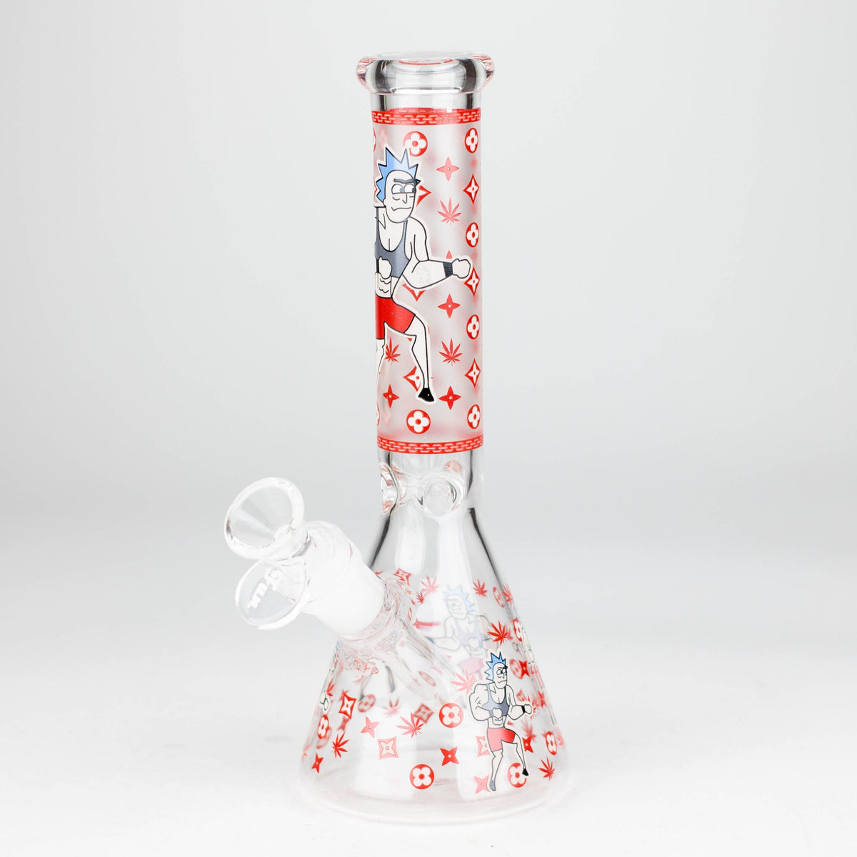 Jacked Rick Red Rick And Morty Glass Bong