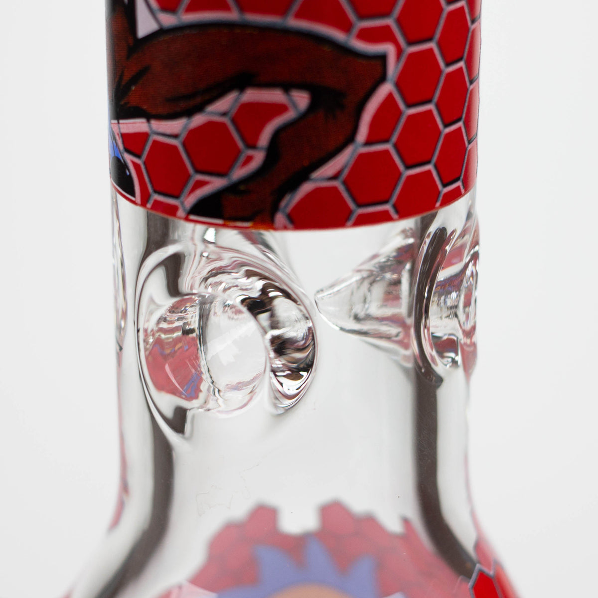 14 inch Rick And Morty Glass Bong in Red with Ice Catcher