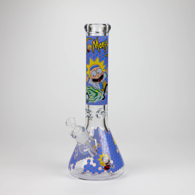 14 inch Blue Rick And Morty Glass Bong