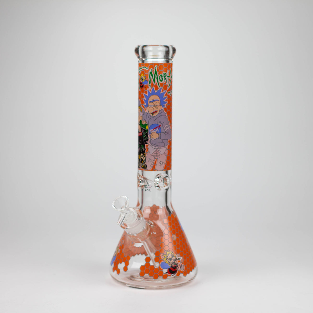 14 inch Orange Rick And Morty Glass Bong