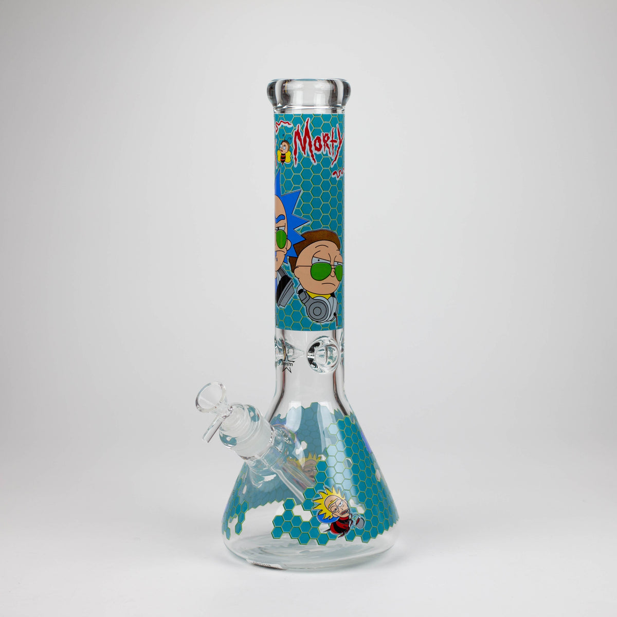 14 inch Blue Rick And Morty Glass Bong