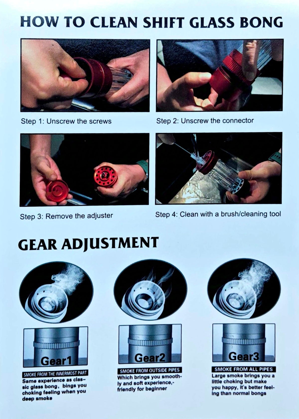 Cleaning Instructions for the 13" Detachable Straight Tube Bong