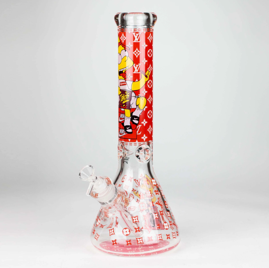 14-Inch Louis Vuitton Cartoon Bong with Bart Simpson Design