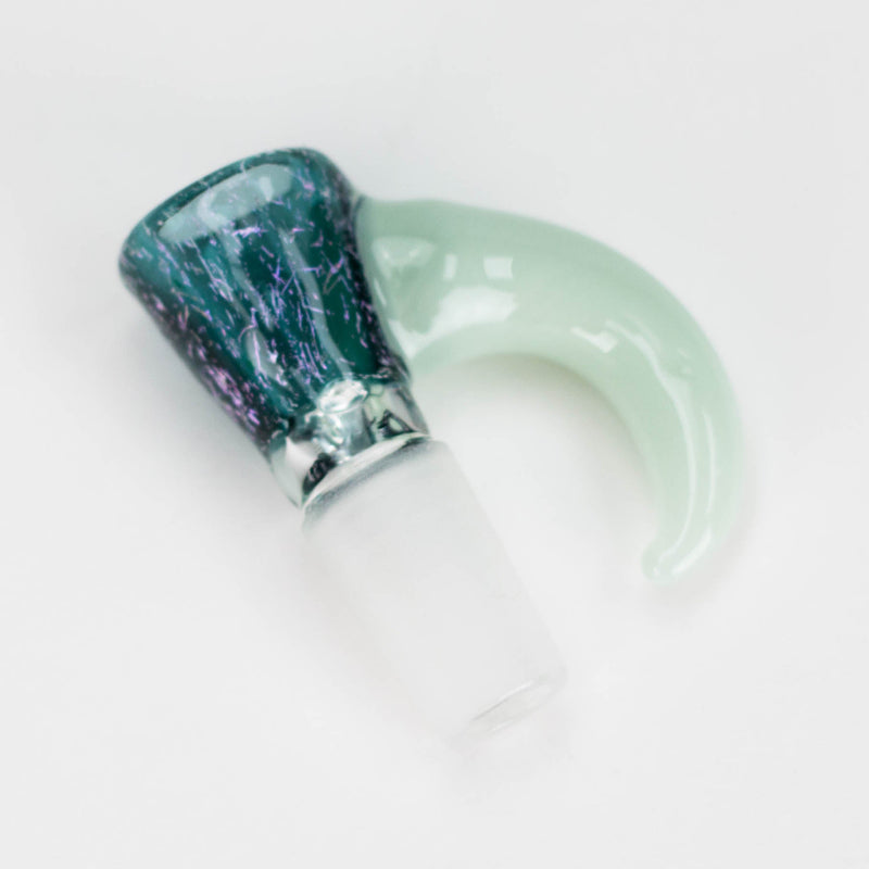 Dichroic 14mm Bowl Piece from Shine Glassworks in Light Green