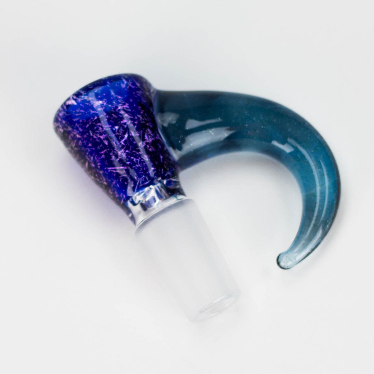 Dichroic 14mm Bowl Piece from Shine Glassworks in Blue