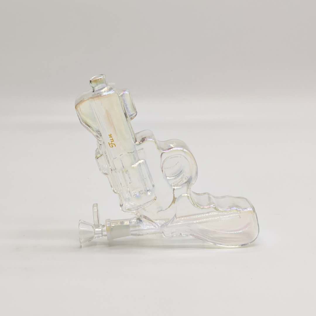 Clear Revolver Handgun Mini Bong