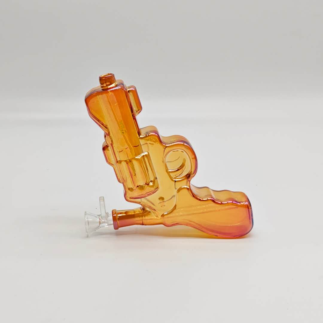 Revolver Handgun Mini Bong in Orange